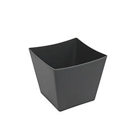 meet by Paperflow Barquette réutilisable MEET FOOD S, 200 ml, plastique (PP), gris anthracite, 24 pièces