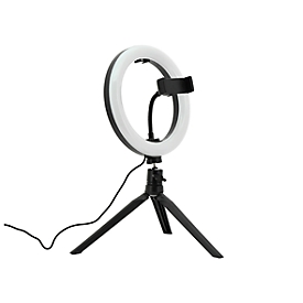 meet by Paperflow Blogg Ringlicht Tischleuchte, PVC, 200 × 450 × 110 mm, 420 lm, warmweiß, EEK G