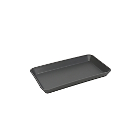 meet by Paperflow MEET TRAY herbruikbaar bord, 145 x 85 mm, kunststof (PP), antracietgrijs, 12 stuks