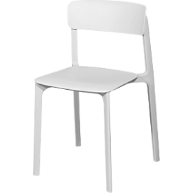 meet by Paperflow outdoor chair OTHO, stackable, plastic, white, set of 2