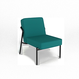 meet by Paperflow Outdoor Fauteuil MEDSO, polypropylène/acier, hauteur d'assise 41 cm, taille S, bleu