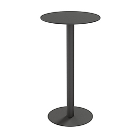 meet by Paperflow outdoor table Cross, round, plate base, ⌀ 600 x H 1100 mm, black/matt black