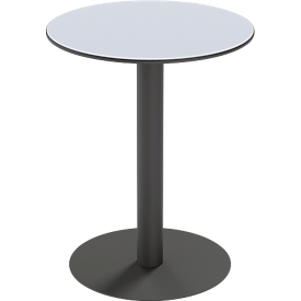 meet by Paperflow outdoor table Cross, round, plate base, Ø 600 x H 750 mm, gray/matt black