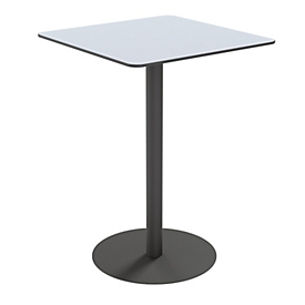 meet by Paperflow outdoor table Cross, square, plate base, W 800 x D 800 x H 1100 mm, gray/matt black