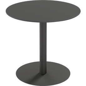 meet by Paperflow Outdoor-Tisch Cross, rund, Tellerfuß, Ø 800 x H 750 mm, schwarz/mattschwarz