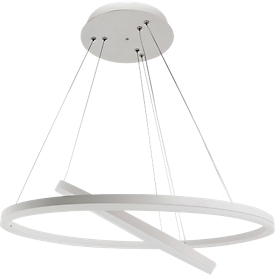 meet by Paperflow Plafonnier à LED NELIA, Ø 600 mm, 4990 lm, réglable en hauteur, extensible, blanc
