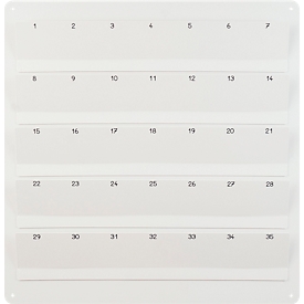 meet by Paperflow Rangement pour téléphone portable Phone Docking, étagère murale pour 35 téléphones portables, compartiments numérotés, gris