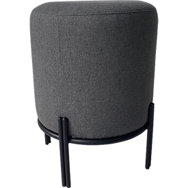 meet by Paperflow Tabouret Nest, avec embouts de protection, polyester &amp; acier, anthracite