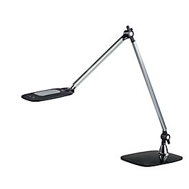 meet powered by Paperflow JIM LED tafellamp zilver/zwart, 860 lm, 3-kleuren CCT, sensor, scharnierarm