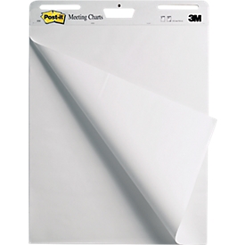 Meeting Charts Post-it®, 2 blocs de 30 feuilles, blanc
