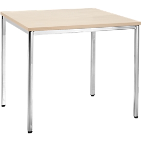 Meeting table, 800 x 800 mm, maple finish