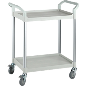 Mehrzweck-Tischwagen, 2 Etagen, lichtgrau
