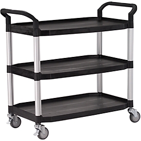 Mehrzweck-Tischwagen, Außenmaße: L 1100 x B 520 x H 1020 mm, schwarz