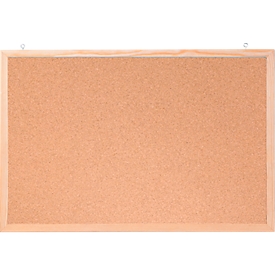 Memoboard liège, tableau en liège, cadre naturel, 800 x 600 mm, brun