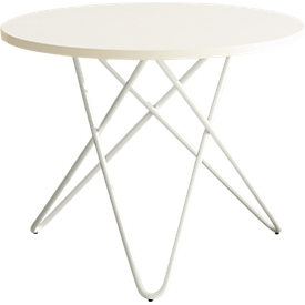 Mesa auxiliar Alana, H 450 mm, blanco/blanco 