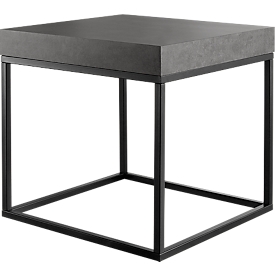 Mesa auxiliar de hormigón, 550 x 550 x 530 mm, negra