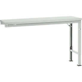 Mesa de extensión Manuflex UNIVERSAL especial, 1500 x 800 mm, melamina gris luminoso, gris luminoso
