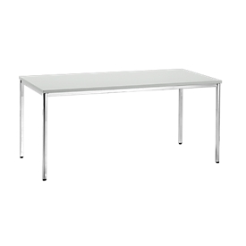 Mesa de reuniones, 1600 x 800 mm, gris luminoso