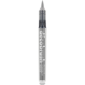 Metallic Marker Karin Déco Brush, für schwarze & weisse Oberflächen, lichtbeständig, permanent, 1 Stück, silber