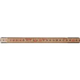 Mètre pliant 59-2-10 L.2 m, L.15 mm, mm/cm, classe de précision III, monture en verre naturel, HULTAFORS