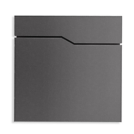 Metzler Boîte aux lettres Hoffmann, grande fente d'introduction, compartiment à journaux sur 2 côtés, verrouillable, L 370 x P 105 x H 370 mm, acier, gris fer RAL 7011