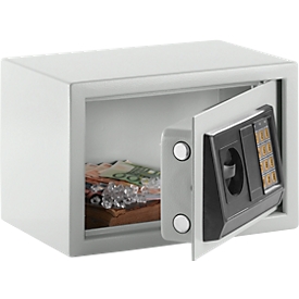 Meuble de rangement encastré S-25 E, acier, serrure électronique, gris clair