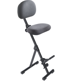MeyChair Stehhilfe AF-SR, klappbar, Trapezgestell, Sitzhöhe 540-900 mm, bis 120 kg, Stoff, anthrazit