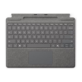 Microsoft Surface Pro Keyboard - Tastatur - mit Trackpad, Beschleunigungsmesser, Surface Slim Pen 2 Ablage- und Ladeschale - QWERTZ - Deutsch/Österreichisch - Platin - für Microsoft Surface Pro 8, Pro 8 for Business, Pro 9, Pro 9 for Business, Pro...