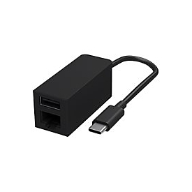 Microsoft Surface USB-C to Ethernet and USB Adapter - Netzwerk-/USB-Adapter - USB-C 3.1 - Gigabit Ethernet x 1 + USB 3.1 x 1