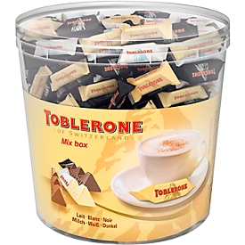 Mini-Schokoladen Toblerone Tiny Mix, bestehend aus den Sorten Klassisch, Dunkel & Weiß, 904 g
