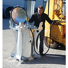 Minitank BAUER MT 235, voor binnen en buiten, afsluitbaar, incl. handpomp, B 800 x D 800 x H 1250 mm