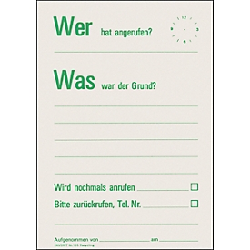 Mitteilungszettel-Block Wer hat angerufen?, 60 Blatt