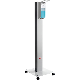 Mobiel hygiënestation Manuflex Proficlean S, modulair, B 400 x D 400 x H 1295 mm, staal, lichtgrijs RAL 7035
