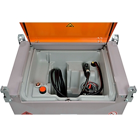 Mobiel vulstation CEMO DT-Mobil PRO PE Basic, 440 l, elektrische pomp 12 V, 40 l/min, automatische sproeier, B 1250 x D 870 x H 1070 mm