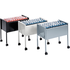 Mobiele kantoormappenwagentje Mappenboy DURABLE, lichtgrijs, zonder mappen