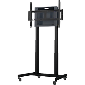 Mobile Displayhalterung eQLift Mobil Basic, für 1 Display bis 86 ″/bis 130 kg, elektrisch höhenverstellbar, VESA, Metall, schwarz