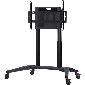 Mobile Displayhalterung eQLift Mobil Premium, für 1 Display bis 86 ″/bis 130 kg, elektrisch höhenverstellbar, VESA, Metall, schwarz