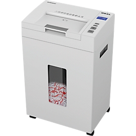 Mobile document shredder Ideal Shredcat 8292 CC, Autofeed, particle cut 4 x 10 mm, P-4, 26 l, 200 sheet cutting capacity, gray