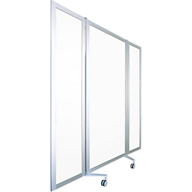 Mobile Stellwand, Metall weiß, magnethaftend