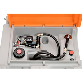 Mobile Tankstelle CEMO DT-Mobil Easy Basic, Elektropumpe Cematic 230 V, Dieseltank 980 l, B 1270 x T 1070 x H 1120 mm