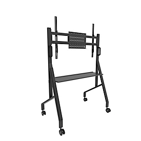 Mobiler Monitorständer Neomounts by Newstar FL50-525BL1 MOVE Go, für 1 Display bis 86"/76 kg, höhenverstellbar, Hardwarefach, schwarz
