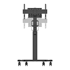 Mobiler Monitorständer Neomounts by Newstar FL50S-825BL1 MOVE Up, für 1 Display bis 75"/70 kg, höhenverstellbar, Kabelkanal, Hardwarefach, schwarz
