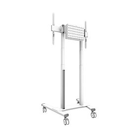 Mobiler Monitorständer Neomounts by Newstar FL55-875WH1 MOVE Lift, für 1 Display bis 100"/110 kg, höhenverstellbar, Kabelkanal, Hardwarefach, weiß