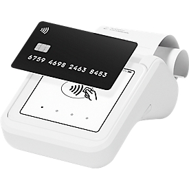 Mobiles SumUp Solo Kartenterminal mit integriertem Thermodrucker und All-in-One-Funktion zur Zahlung, Belegausgabe und Rückerstattung