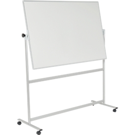 Mobiles Whiteboard Franken U-Act! Line®, Querformat, 2-seitig nutzbar, Stahl weiß emailliert & Aluminium, magnethaftend, Ablageleiste, B 1700 x H 1930 mm
