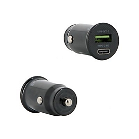 Mobilis Auto-Netzteil - Universal - 25 Watt - 3 A - QC 3.0, PD - 2 Ausgabeanschlussstellen (24 pin USB-C, USB)