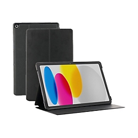 Mobilis RE.LIFE - Flip-Hülle für Tablet - mit Klappe - weiches Leder - Schwarz - Eco-Design