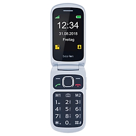 Mobiltelefon beafon SL630, TFT-Farbdisplay 2,8″, gummiert, schwarz-silber