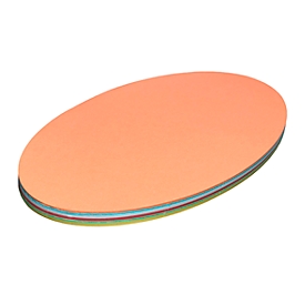 Moderationskarten, oval, 220 x 370 mm, 100 Stück, farbsortiert