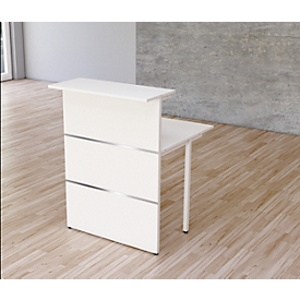 Module d'extension pour comptoir d'accueil d'angle Faro Kompakt  - blanc